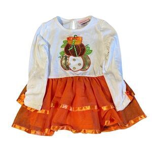 Little Lass Fall Pumpkin Tutu Dress